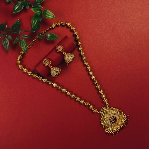 Stone Necklace Earring Pendant Set 2001